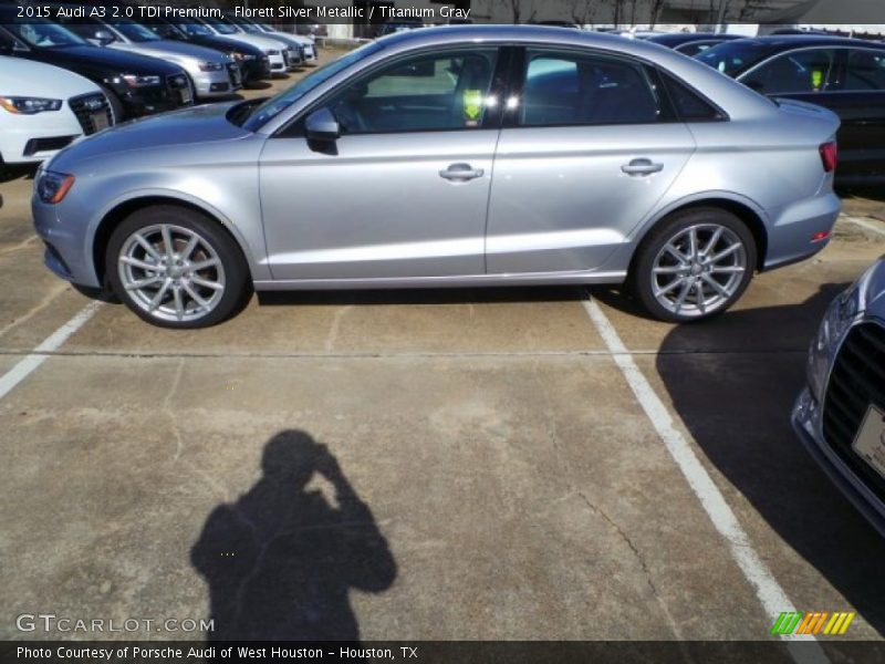 Florett Silver Metallic / Titanium Gray 2015 Audi A3 2.0 TDI Premium