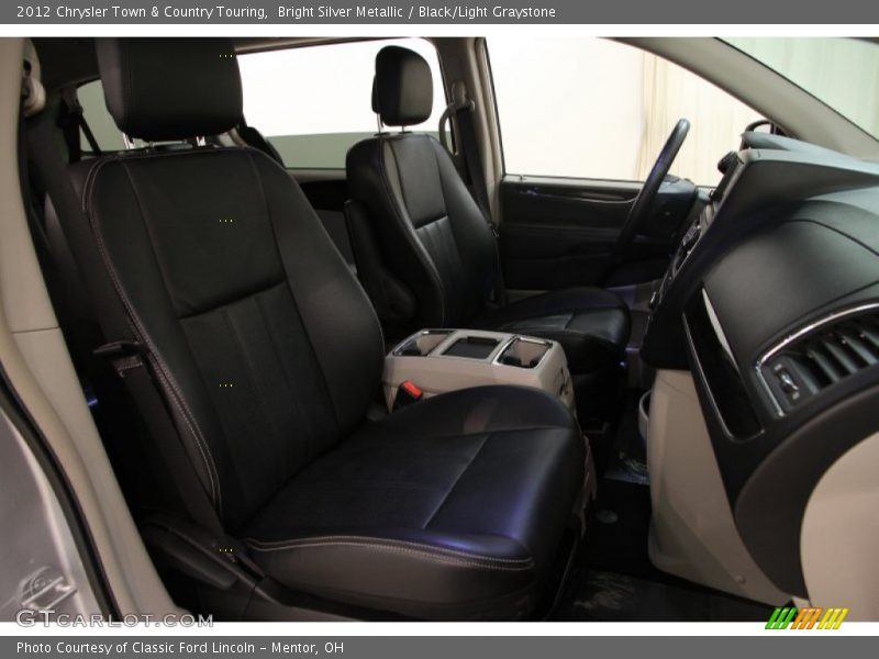 Bright Silver Metallic / Black/Light Graystone 2012 Chrysler Town & Country Touring