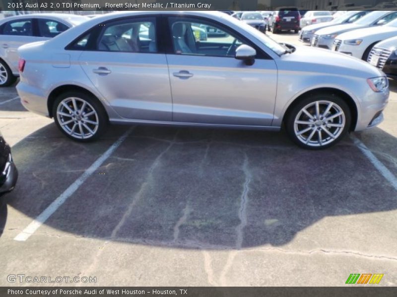 Florett Silver Metallic / Titanium Gray 2015 Audi A3 2.0 TDI Premium