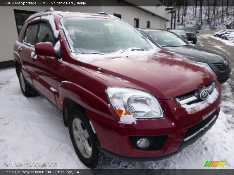 Volcanic Red / Beige 2009 Kia Sportage EX V6
