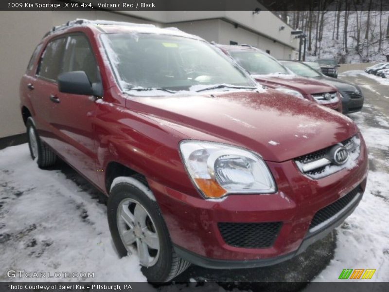 Volcanic Red / Black 2009 Kia Sportage LX V6 4x4