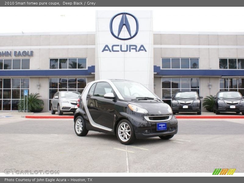 Deep Black / Grey 2010 Smart fortwo pure coupe