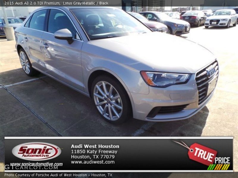 Lotus Gray Metallic / Black 2015 Audi A3 2.0 TDI Premium