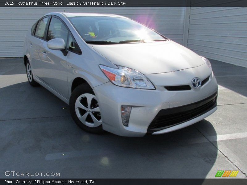 Classic Silver Metallic / Dark Gray 2015 Toyota Prius Three Hybrid