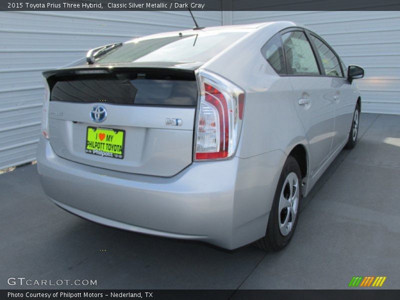 Classic Silver Metallic / Dark Gray 2015 Toyota Prius Three Hybrid