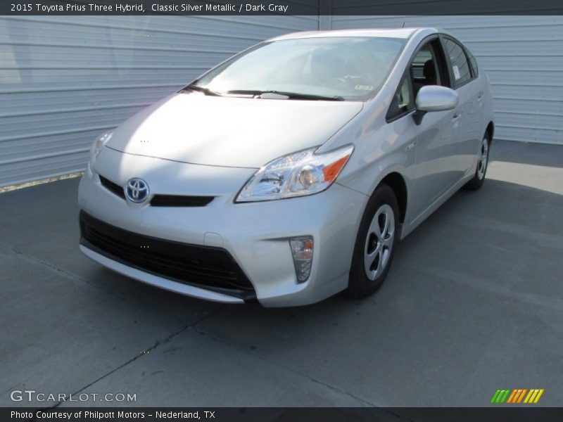 Classic Silver Metallic / Dark Gray 2015 Toyota Prius Three Hybrid