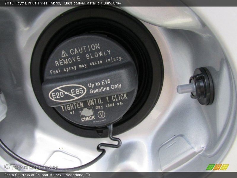 Classic Silver Metallic / Dark Gray 2015 Toyota Prius Three Hybrid
