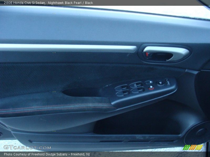 Nighthawk Black Pearl / Black 2008 Honda Civic Si Sedan
