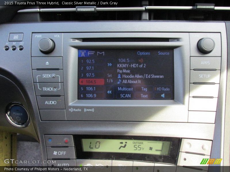 Classic Silver Metallic / Dark Gray 2015 Toyota Prius Three Hybrid