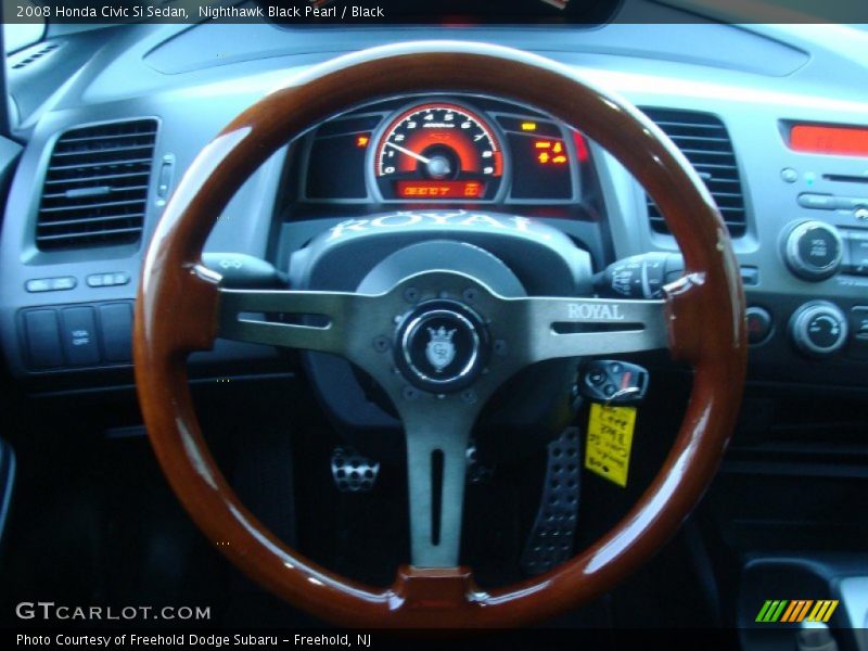 Nighthawk Black Pearl / Black 2008 Honda Civic Si Sedan