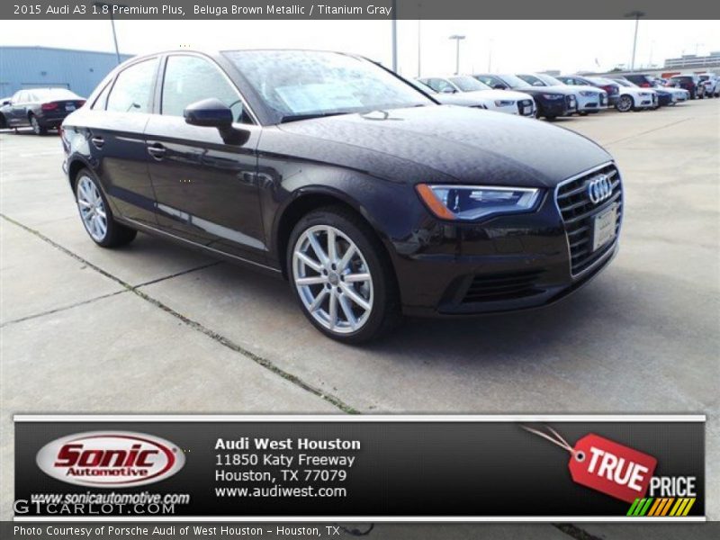 Beluga Brown Metallic / Titanium Gray 2015 Audi A3 1.8 Premium Plus