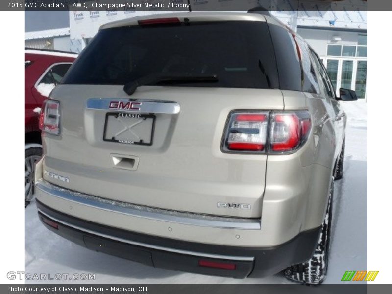 Champagne Silver Metallic / Ebony 2015 GMC Acadia SLE AWD