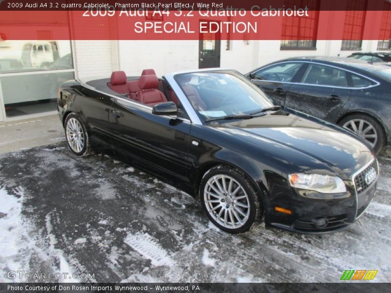 Phantom Black Pearl Effect / Wine Red 2009 Audi A4 3.2 quattro Cabriolet