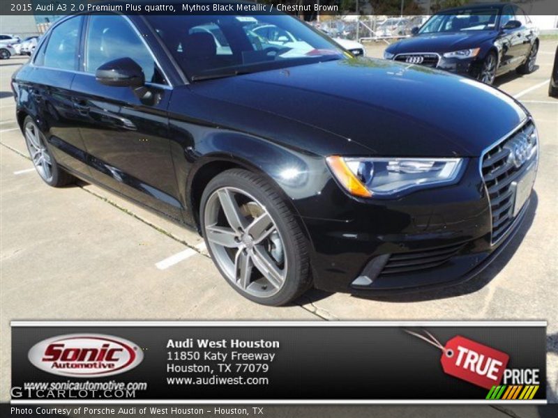 Mythos Black Metallic / Chestnut Brown 2015 Audi A3 2.0 Premium Plus quattro