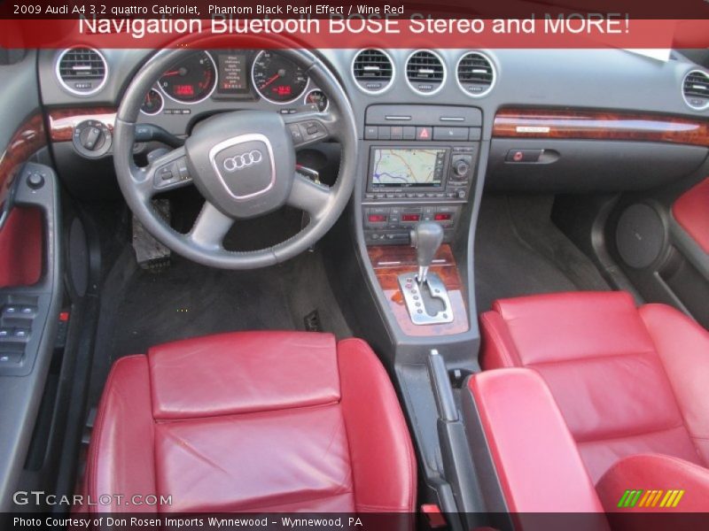 Phantom Black Pearl Effect / Wine Red 2009 Audi A4 3.2 quattro Cabriolet