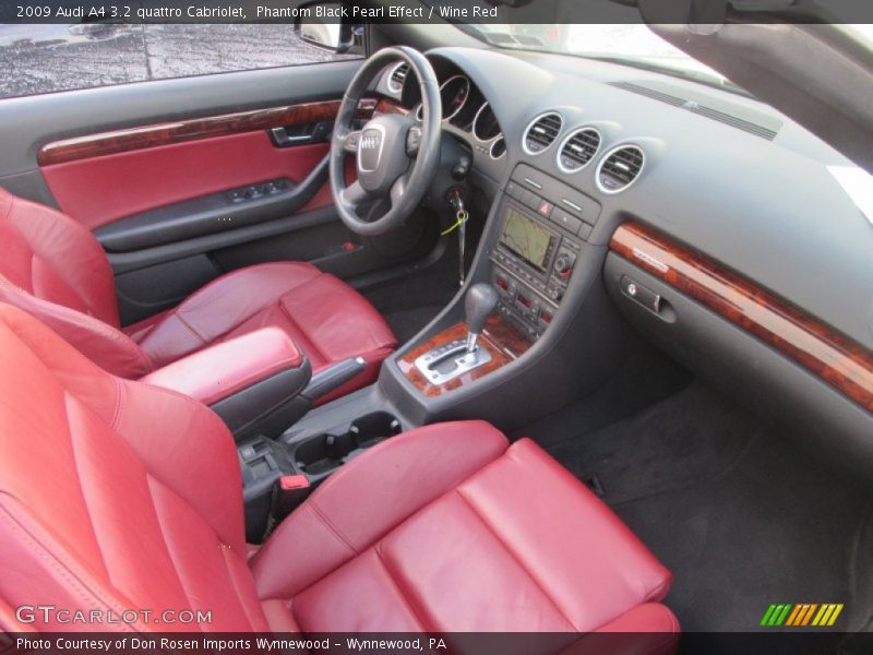 Phantom Black Pearl Effect / Wine Red 2009 Audi A4 3.2 quattro Cabriolet