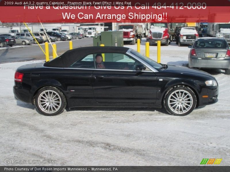 Phantom Black Pearl Effect / Wine Red 2009 Audi A4 3.2 quattro Cabriolet