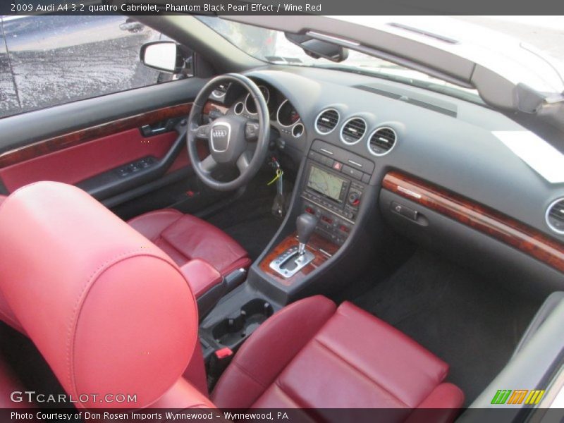 Phantom Black Pearl Effect / Wine Red 2009 Audi A4 3.2 quattro Cabriolet