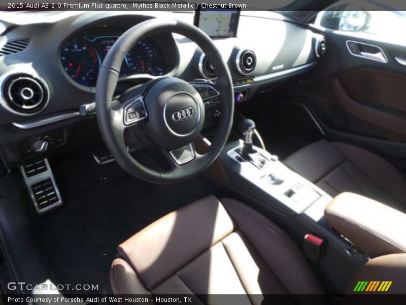 Mythos Black Metallic / Chestnut Brown 2015 Audi A3 2.0 Premium Plus quattro