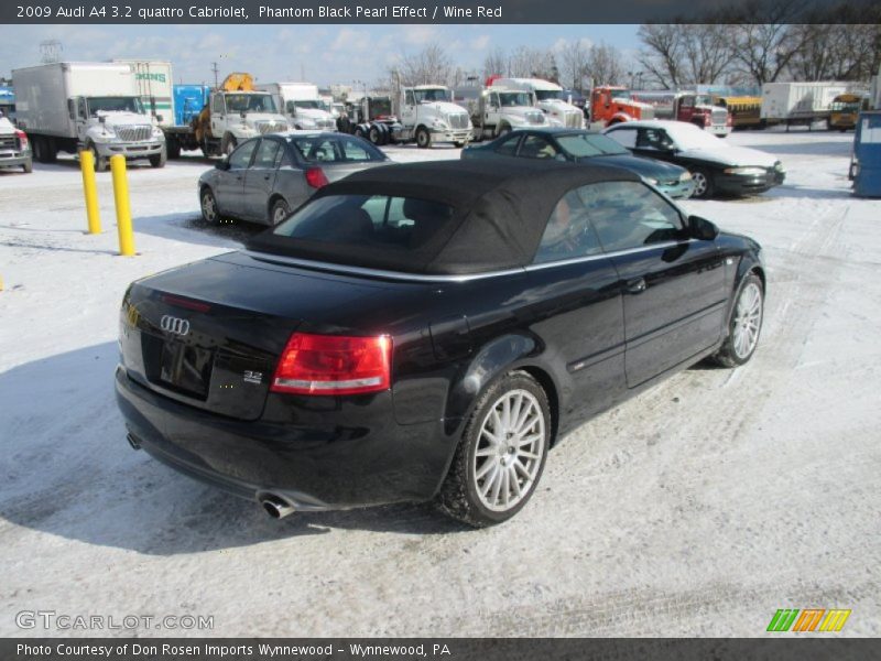 Phantom Black Pearl Effect / Wine Red 2009 Audi A4 3.2 quattro Cabriolet