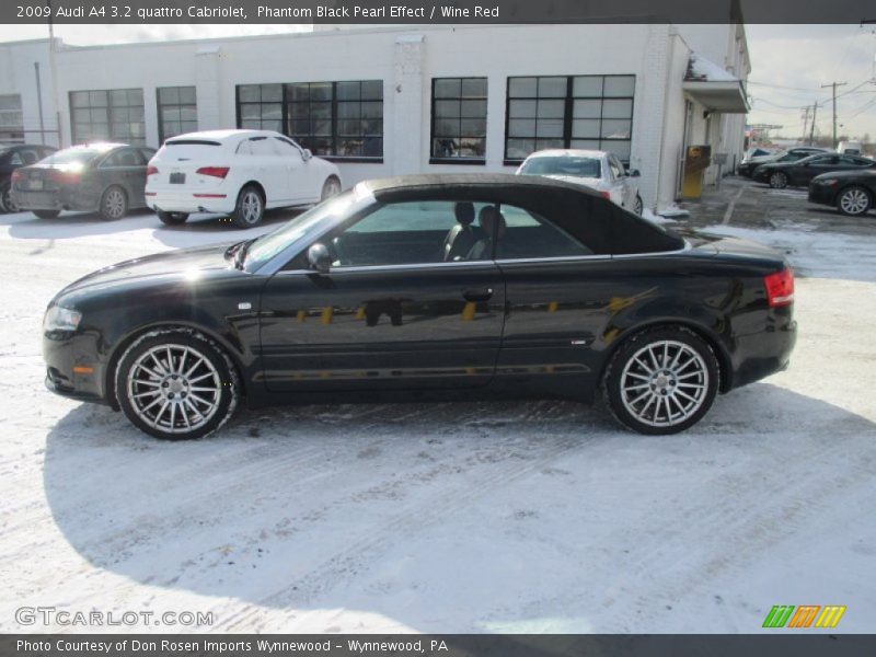Phantom Black Pearl Effect / Wine Red 2009 Audi A4 3.2 quattro Cabriolet