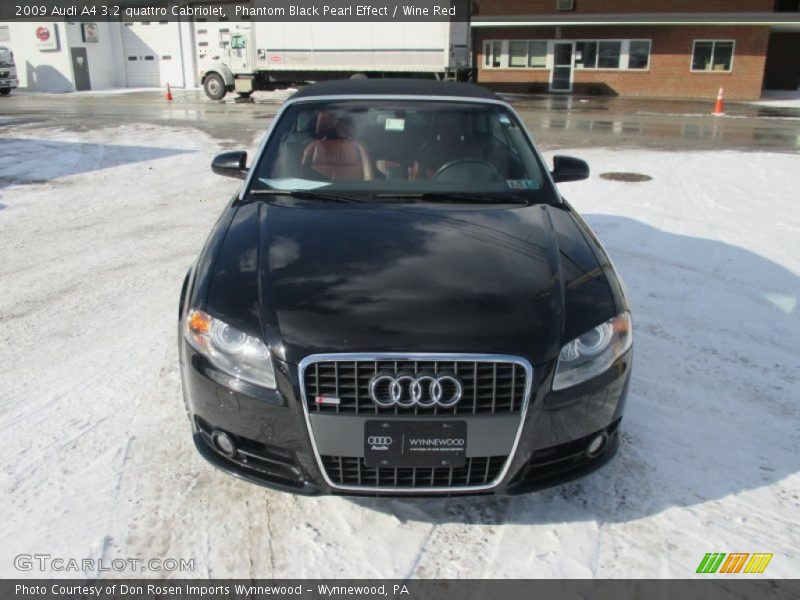 Phantom Black Pearl Effect / Wine Red 2009 Audi A4 3.2 quattro Cabriolet