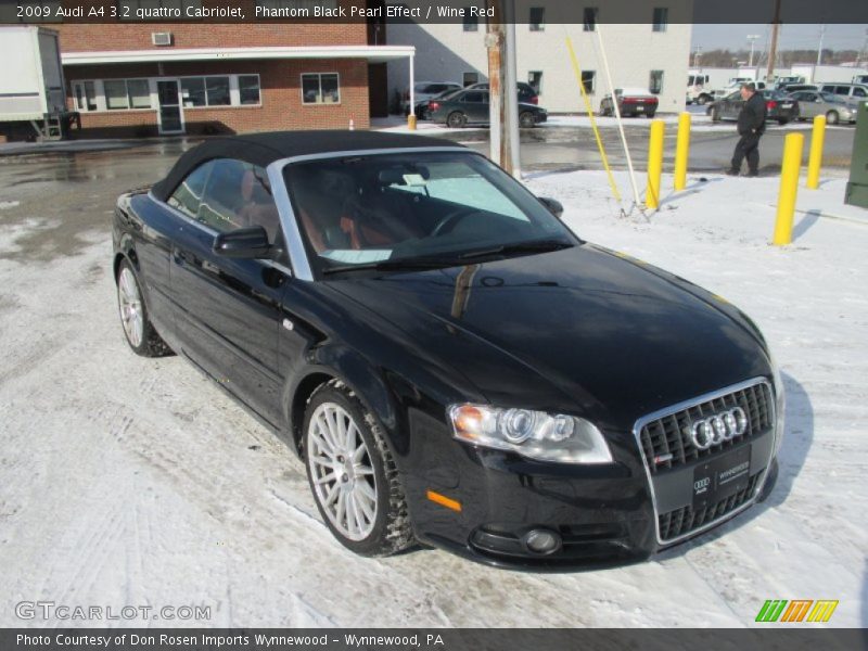 Phantom Black Pearl Effect / Wine Red 2009 Audi A4 3.2 quattro Cabriolet