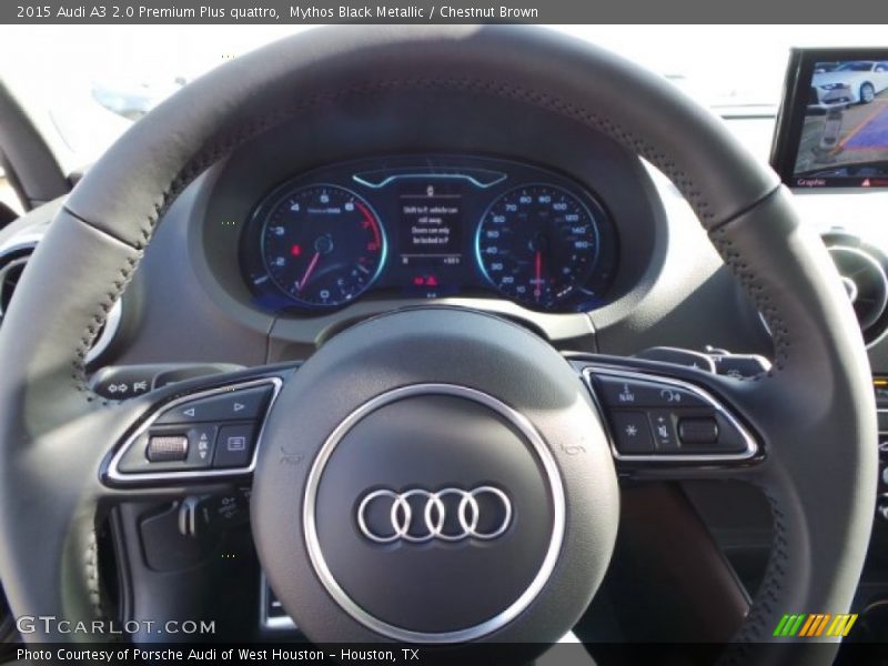 Mythos Black Metallic / Chestnut Brown 2015 Audi A3 2.0 Premium Plus quattro
