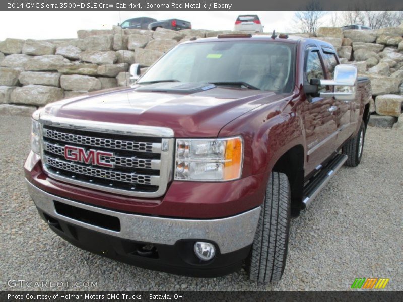 Sonoma Red Metallic / Ebony 2014 GMC Sierra 3500HD SLE Crew Cab 4x4