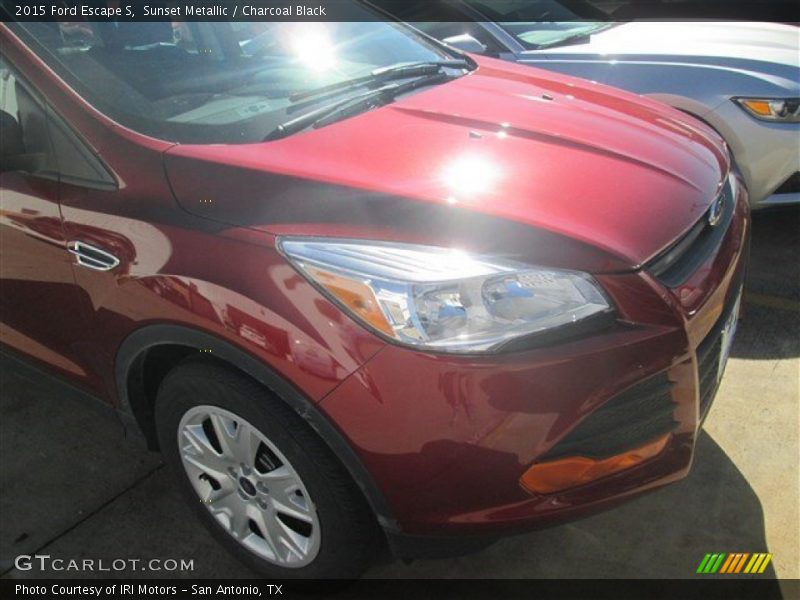 Sunset Metallic / Charcoal Black 2015 Ford Escape S