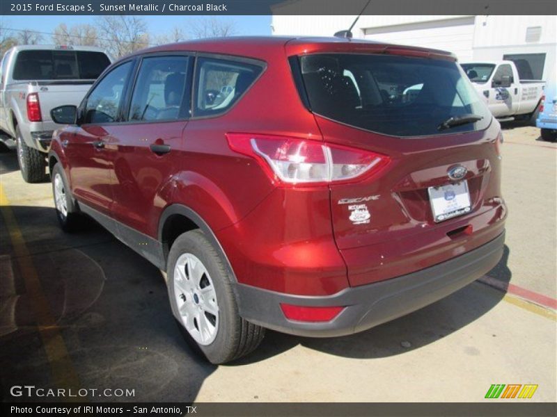 Sunset Metallic / Charcoal Black 2015 Ford Escape S
