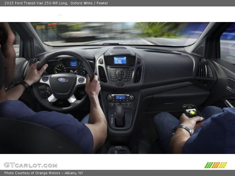 Oxford White / Pewter 2015 Ford Transit Van 250 MR Long
