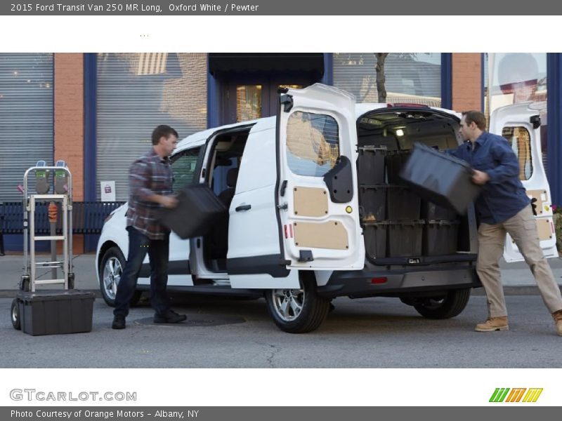 Oxford White / Pewter 2015 Ford Transit Van 250 MR Long