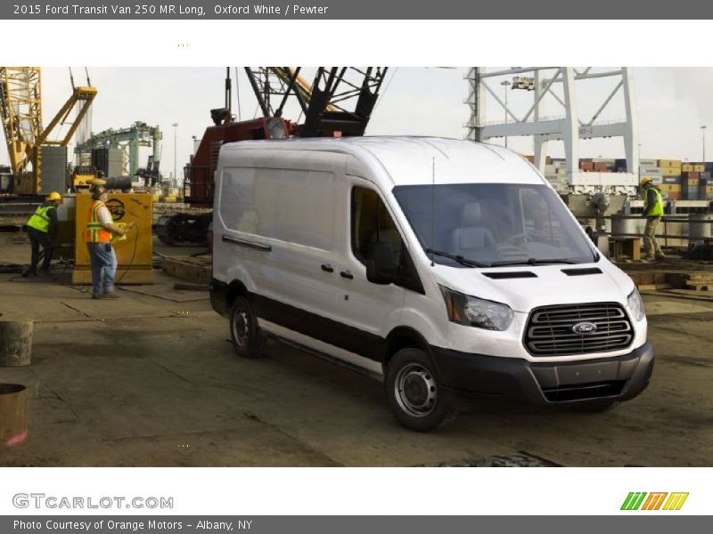 Oxford White / Pewter 2015 Ford Transit Van 250 MR Long
