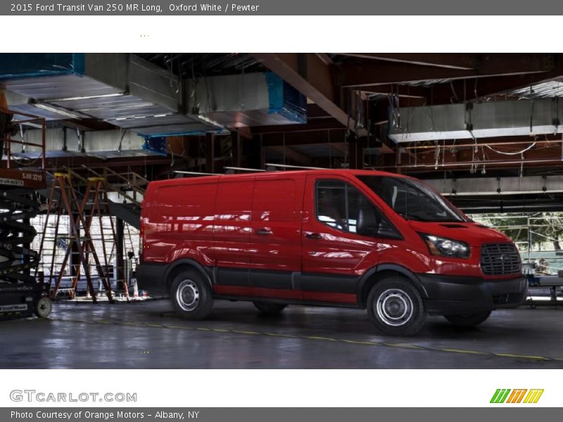 Oxford White / Pewter 2015 Ford Transit Van 250 MR Long
