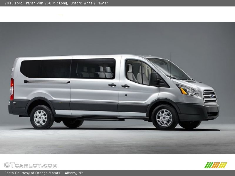 Oxford White / Pewter 2015 Ford Transit Van 250 MR Long