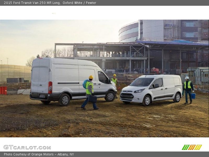 Oxford White / Pewter 2015 Ford Transit Van 250 MR Long