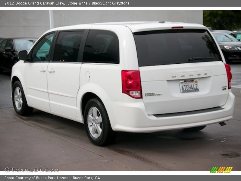 Stone White / Black/Light Graystone 2012 Dodge Grand Caravan Crew