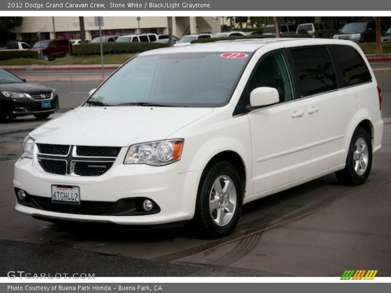 Stone White / Black/Light Graystone 2012 Dodge Grand Caravan Crew