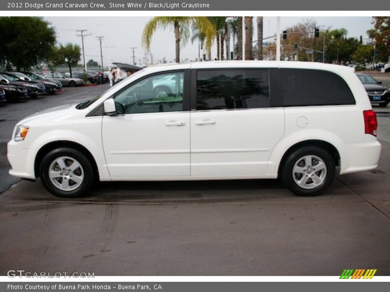 Stone White / Black/Light Graystone 2012 Dodge Grand Caravan Crew