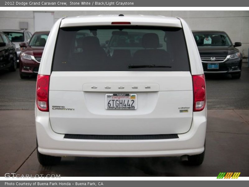 Stone White / Black/Light Graystone 2012 Dodge Grand Caravan Crew