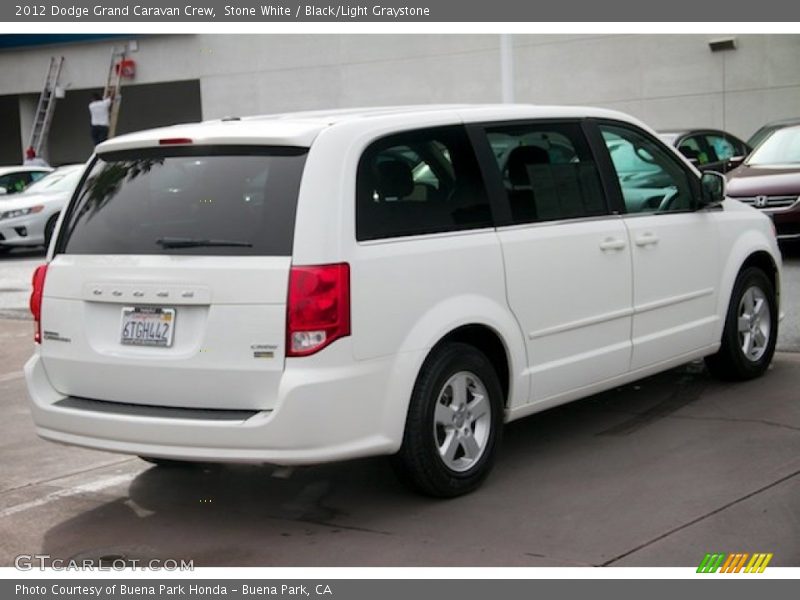 Stone White / Black/Light Graystone 2012 Dodge Grand Caravan Crew