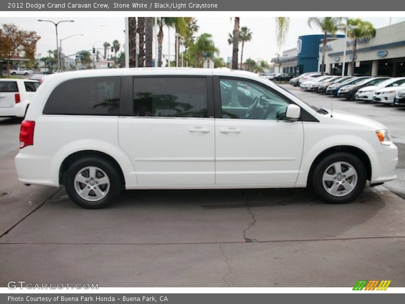 Stone White / Black/Light Graystone 2012 Dodge Grand Caravan Crew