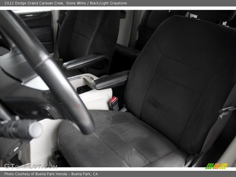 Stone White / Black/Light Graystone 2012 Dodge Grand Caravan Crew