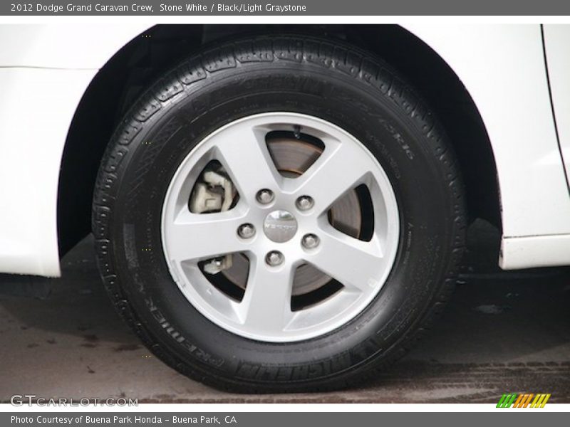 Stone White / Black/Light Graystone 2012 Dodge Grand Caravan Crew