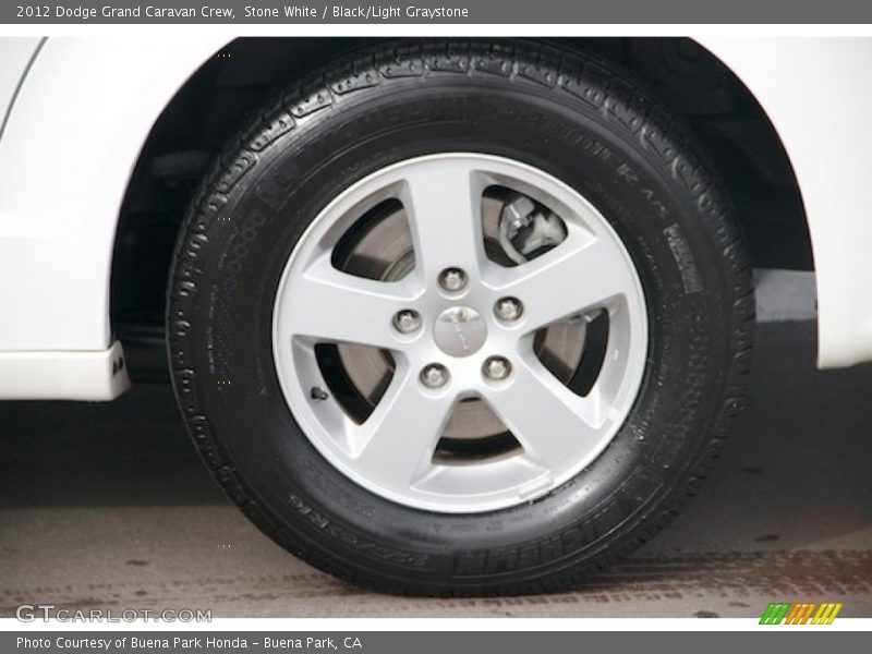 Stone White / Black/Light Graystone 2012 Dodge Grand Caravan Crew