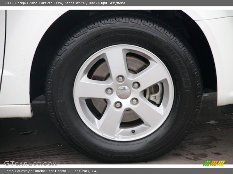 Stone White / Black/Light Graystone 2012 Dodge Grand Caravan Crew