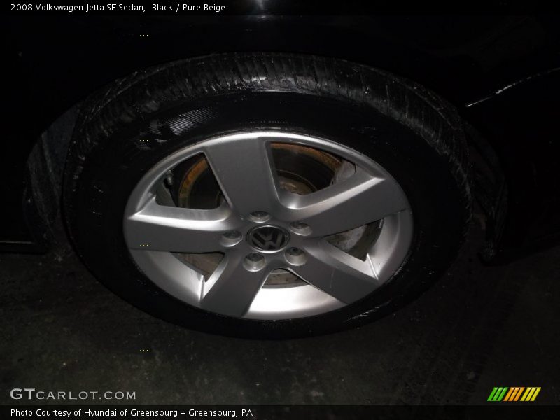 Black / Pure Beige 2008 Volkswagen Jetta SE Sedan