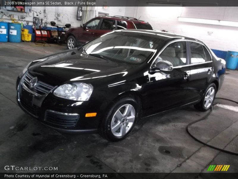 Black / Pure Beige 2008 Volkswagen Jetta SE Sedan