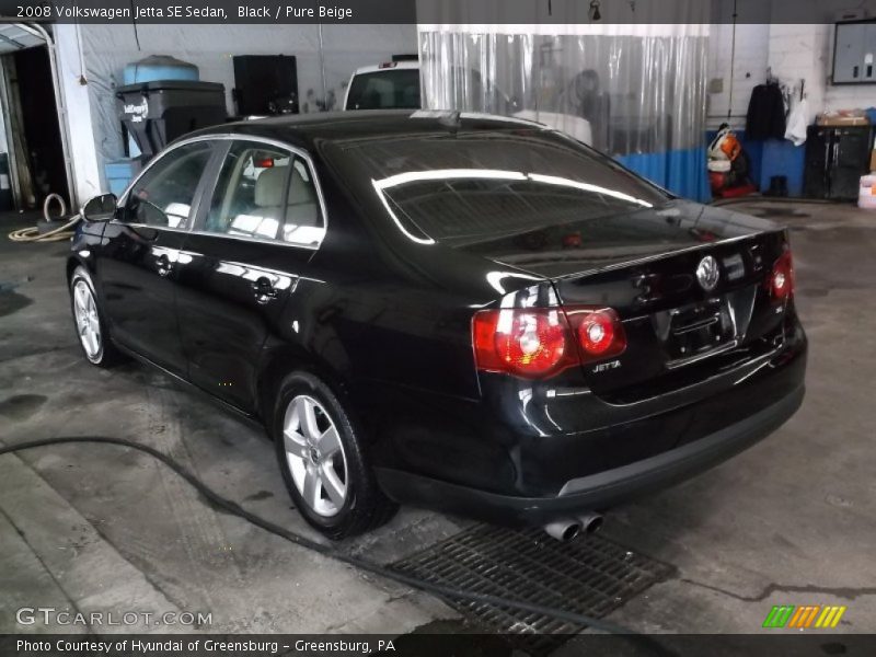 Black / Pure Beige 2008 Volkswagen Jetta SE Sedan